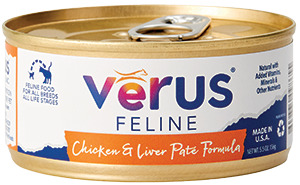 Verus Canned Cat Food Chicken Liver Pate 6oz