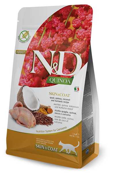 Farmina Cat Quinoa Skin & Coat Quail & Coconut 3.3lb