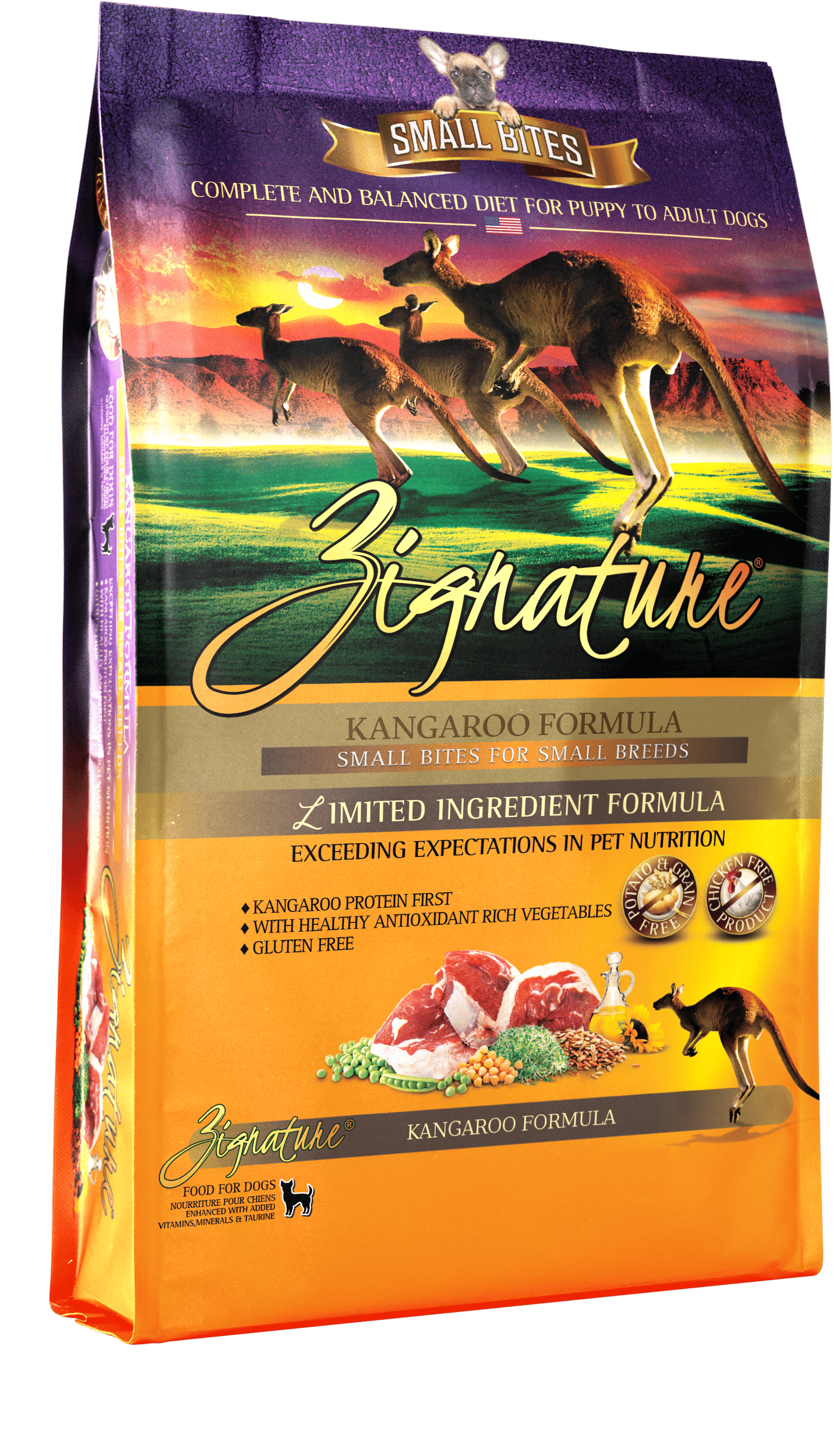 Zignature Dry Dog Food Small Bites Kangaroo