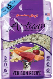 Grandma Lucys Freeze Dried Dog Food Artisan Venison Recipe 3lb