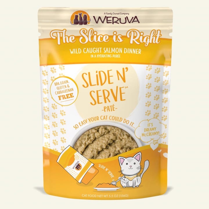 Weruva Cat Food Pouch Slide N Serve Slice is Right