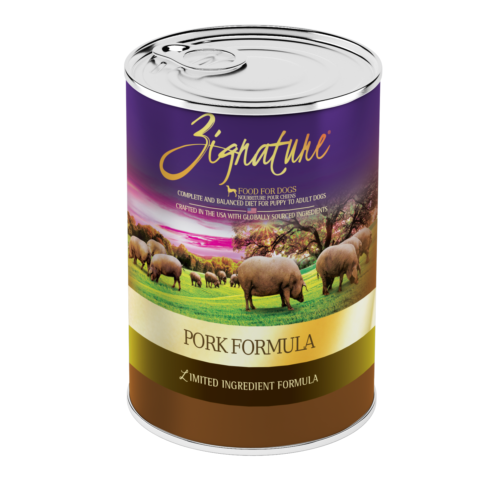 Zignature Canned Dog Food Pork 13oz