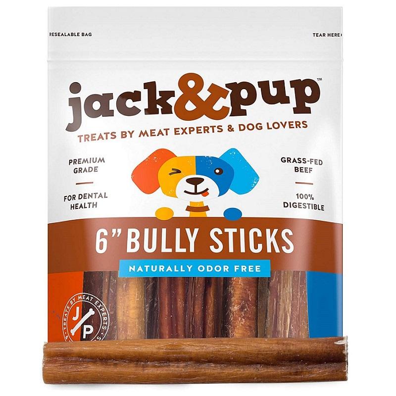 Jack & Pup 6 Inch Bully Sticks 3pk