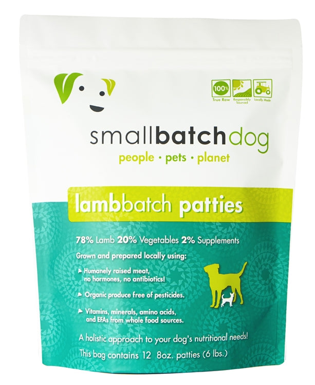 Small Batch Raw Dog Food Lamb Patties