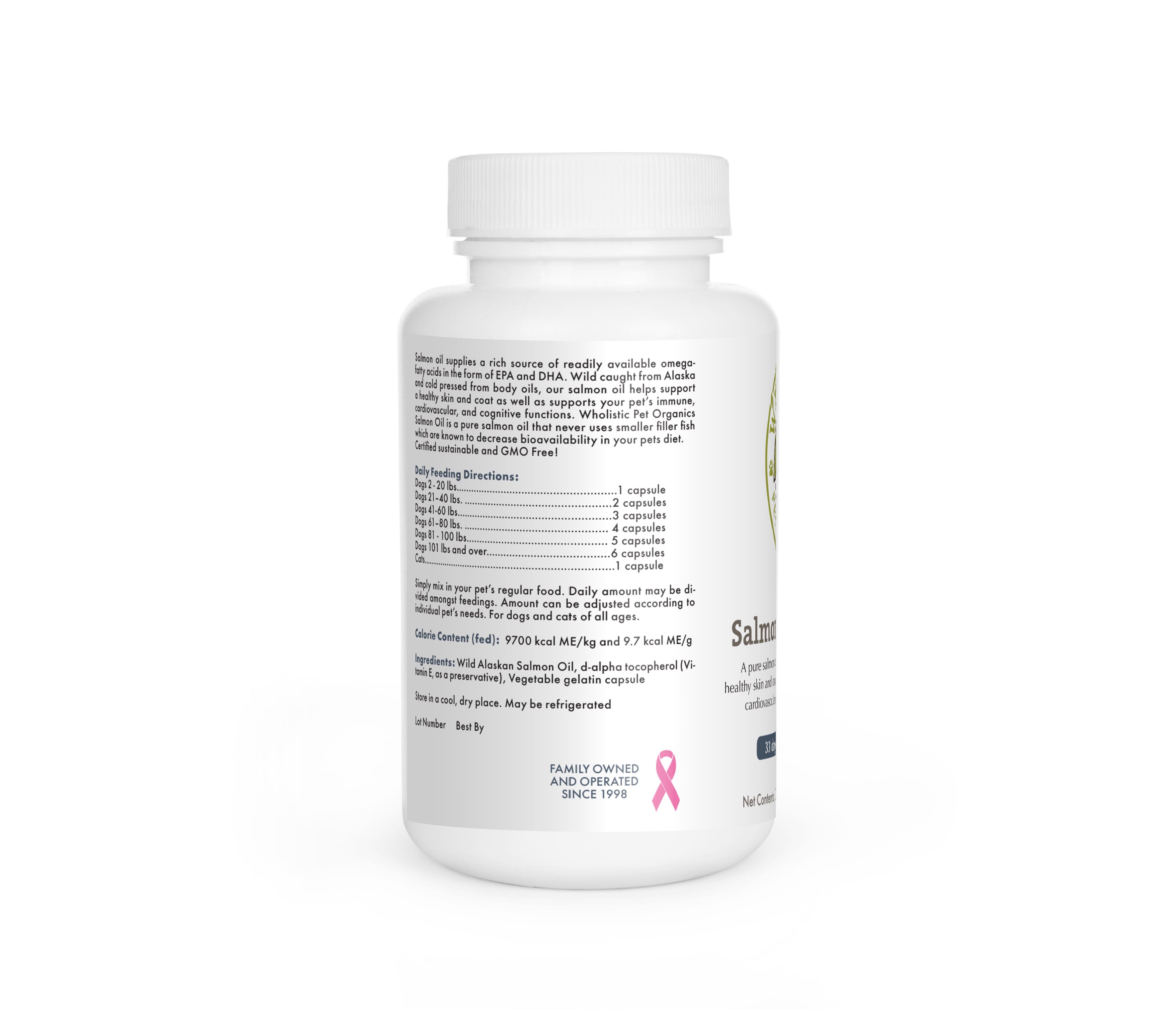 Wholistic Pet Organics Salmon Oil Soft Gels