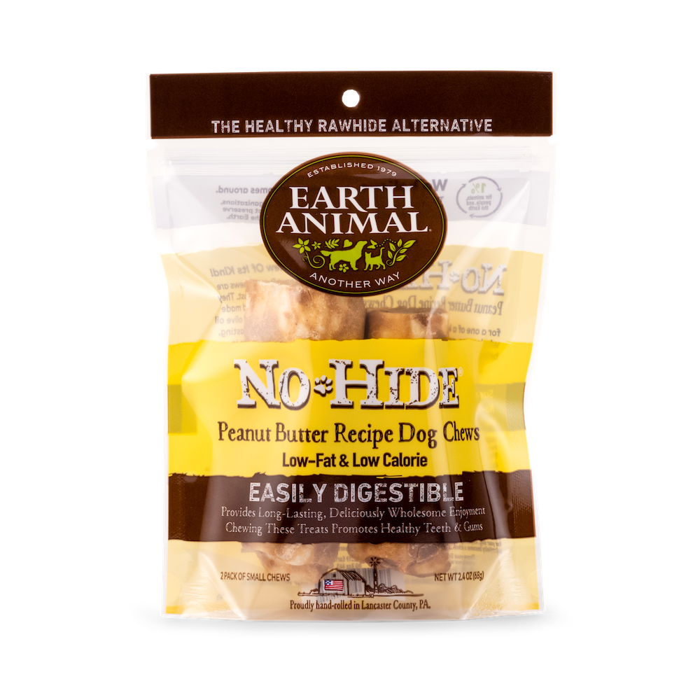 Earth Animal No Hide Peanut Butter Dog Chews 2pk