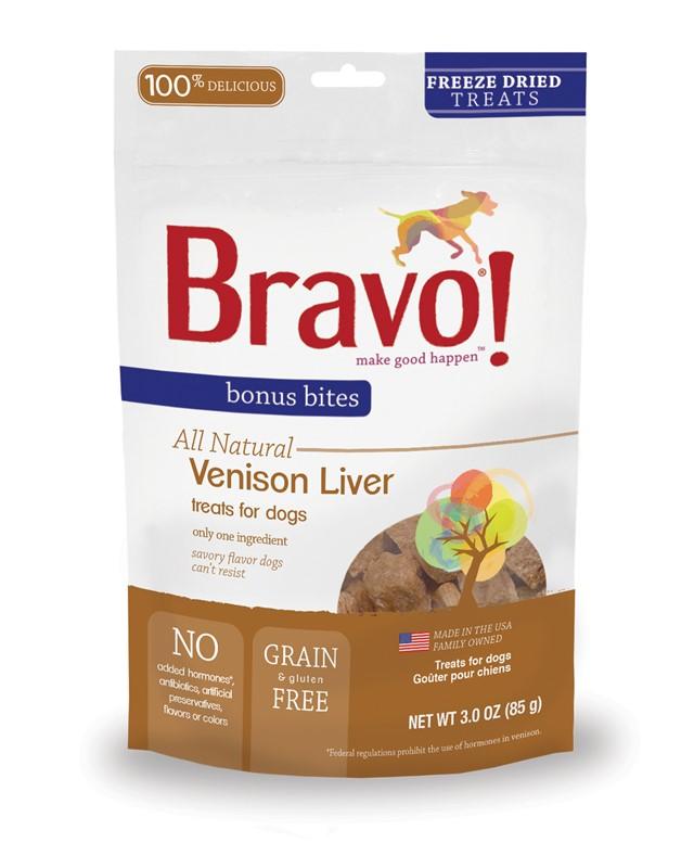 Bravo Freeze Dried Venison Liver Treat 3oz