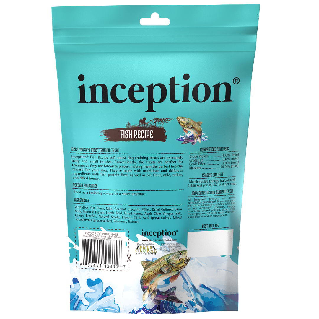 Inception Soft Dog Treats Fish 4oz