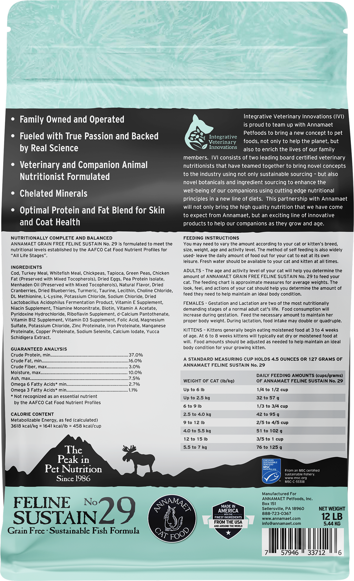Annamaet Dry Cat Food Sustain