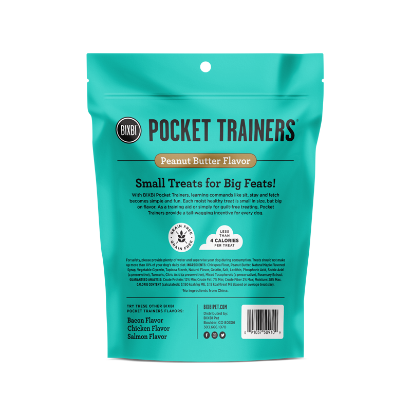 Bixbi Pocket Trainers Peanut Butter Treats 6oz