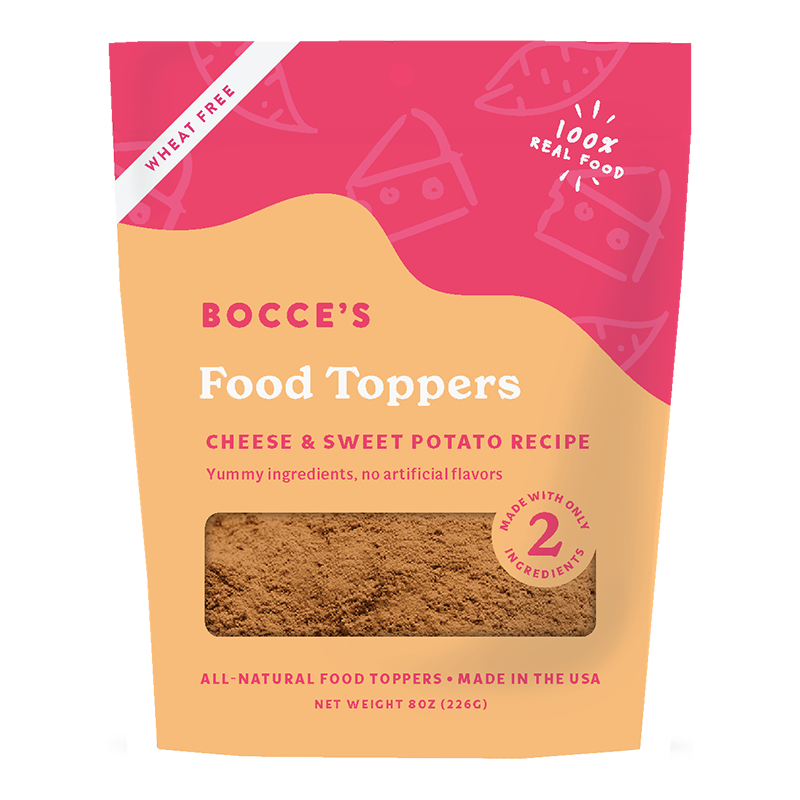 Bocce's Food Toppers Cheese & Sweet Potato Recipe 8oz
